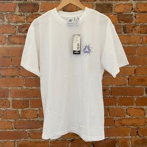 White w/ Navy Adidas Tri-Foil Tee
